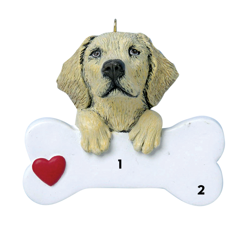 Yellow lab hot sale ornament