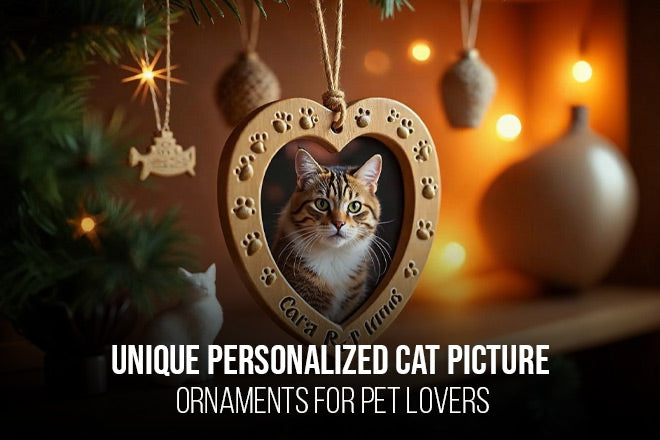 Unique Personalized Cat Picture Ornaments for Pet Lovers