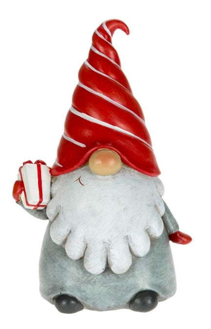 Gnome Santa Figurine - Holding Present