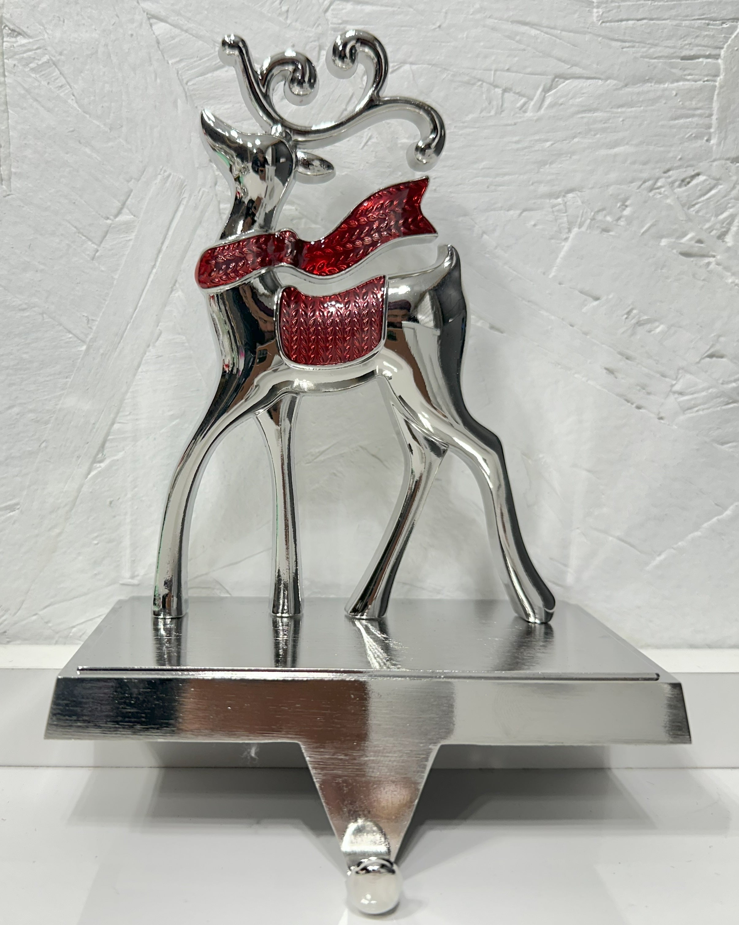 Stocking Holder - Reindeer with Red Scarf