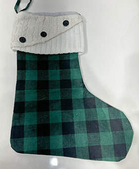 Stocking - Green Plaid