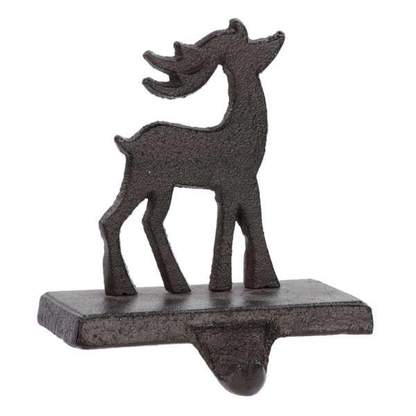 Dark Brown Metal Deer, Stocking Holder