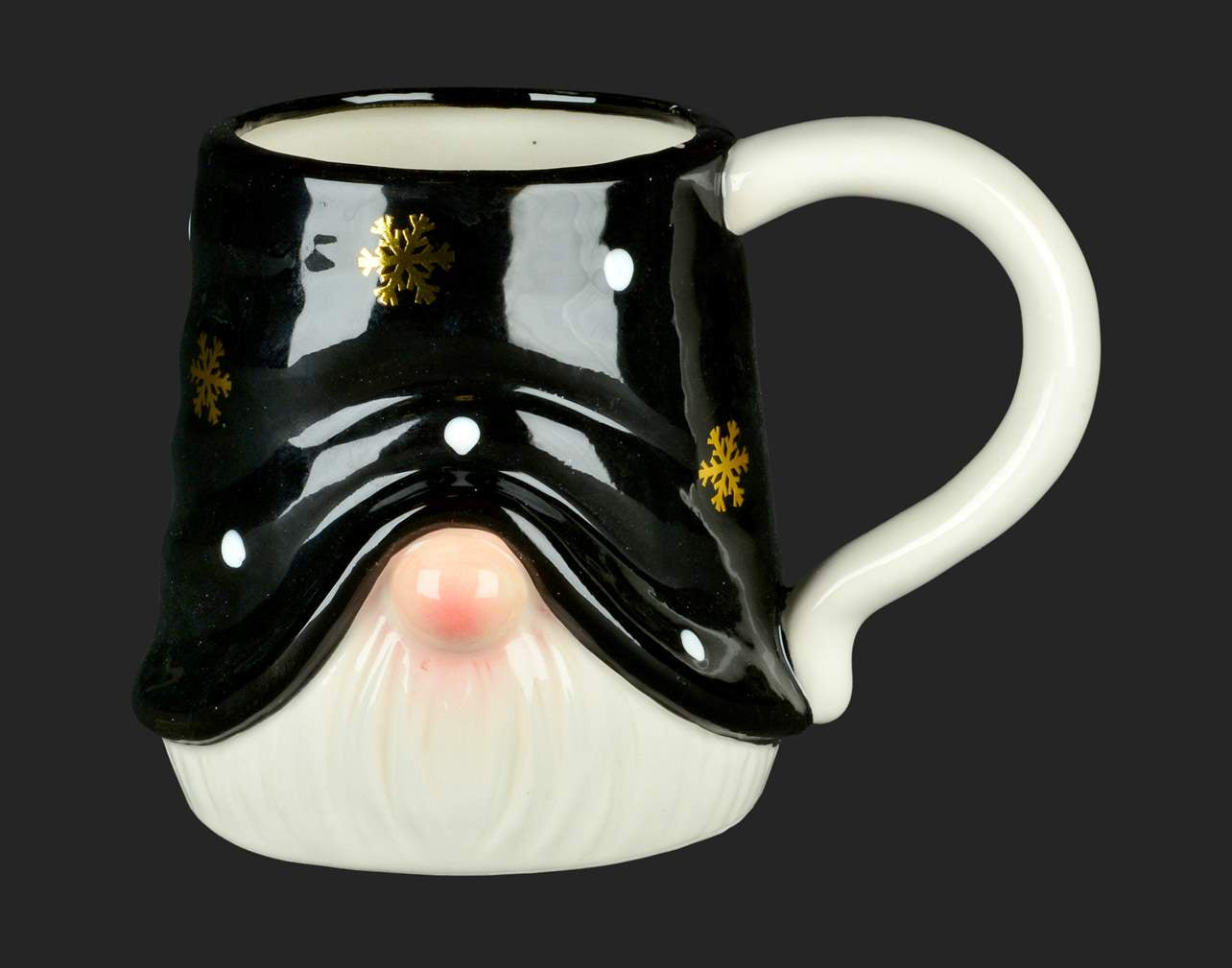 Black Mug Santa