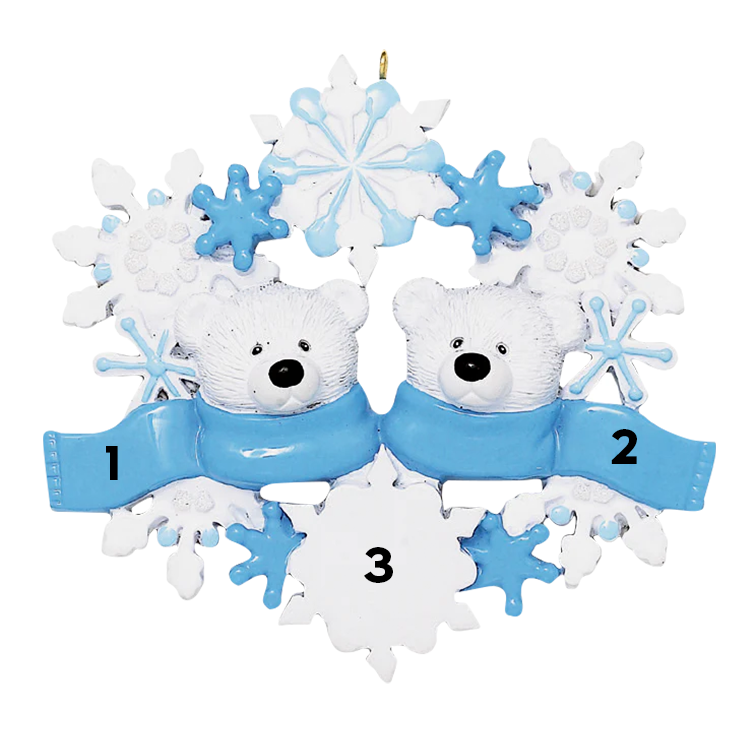 Polar Bear Wreath Family, Couple