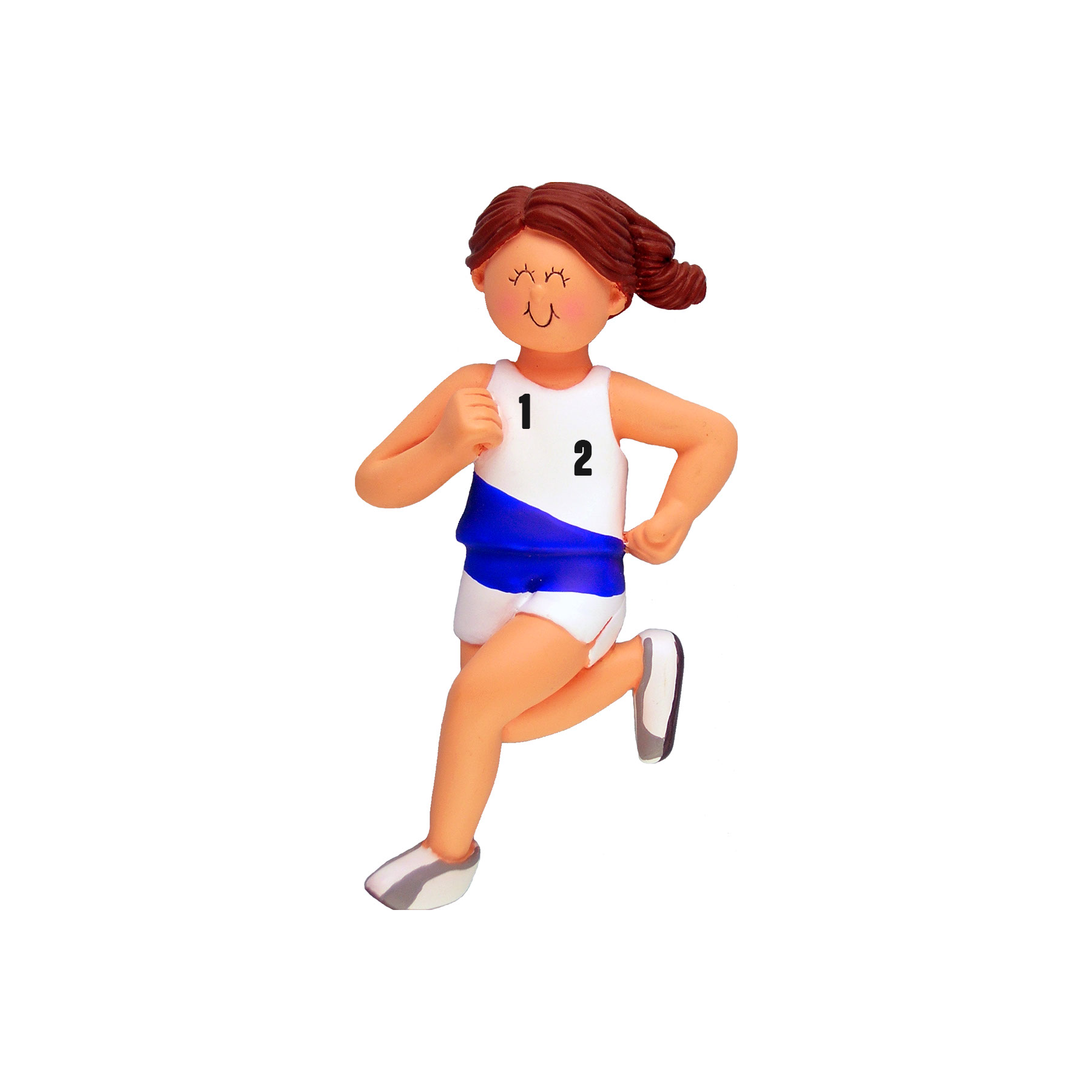 Female Runner - Blue and White (7415434772654)