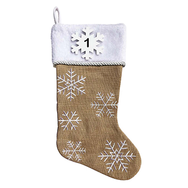 Brown Snowflake Stocking