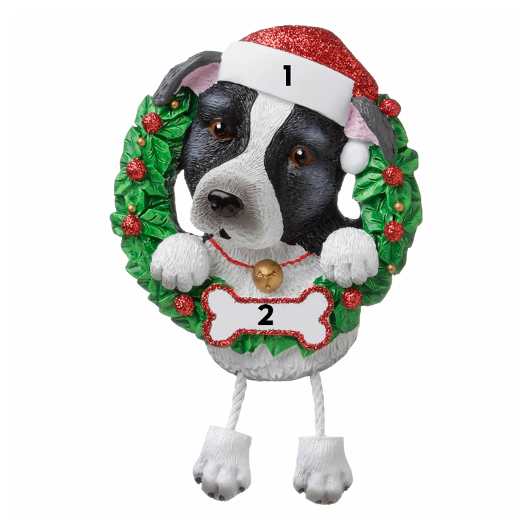 Pitbull in a Wreath