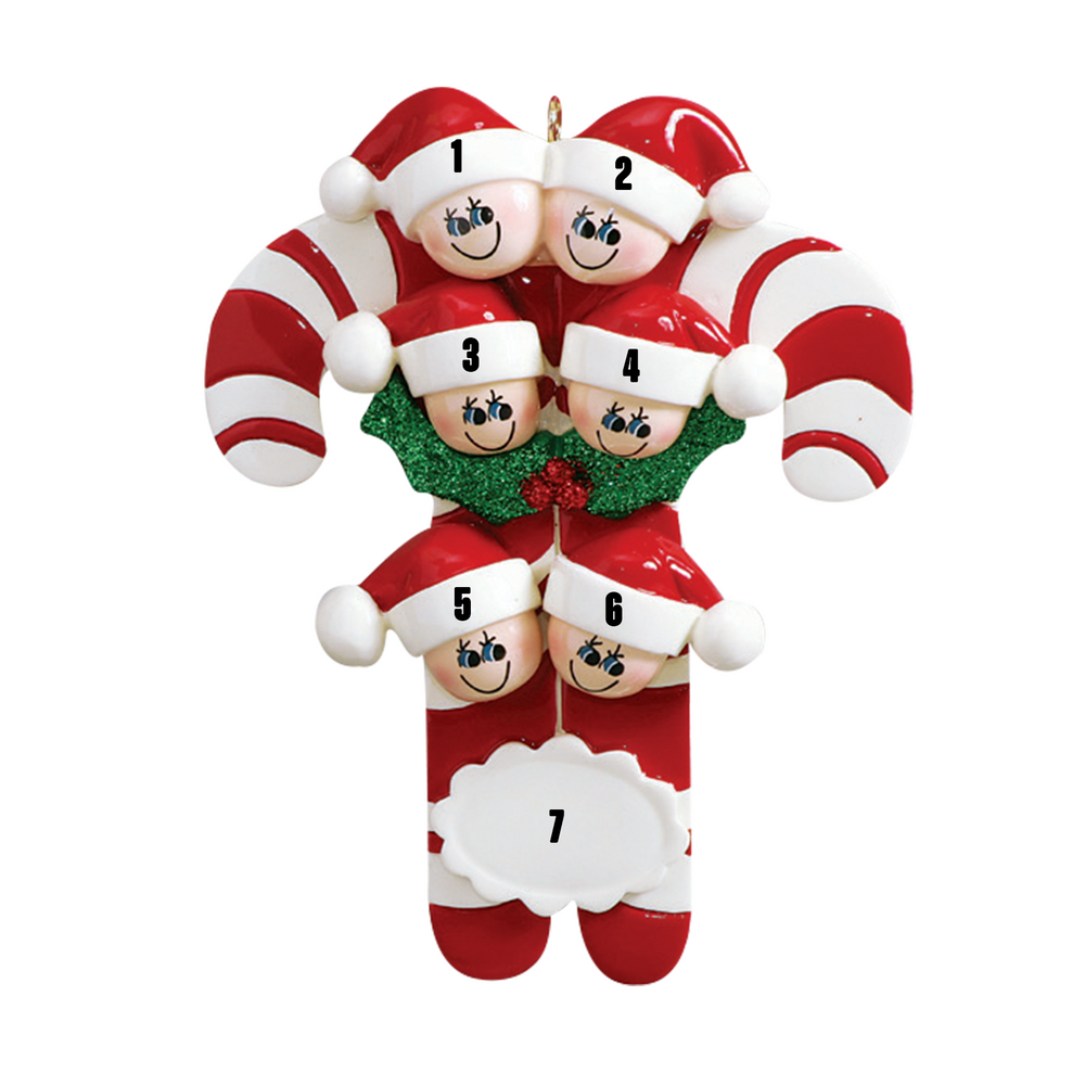 Santa'Ville-Candy Cane Family of Six (7451246756014)